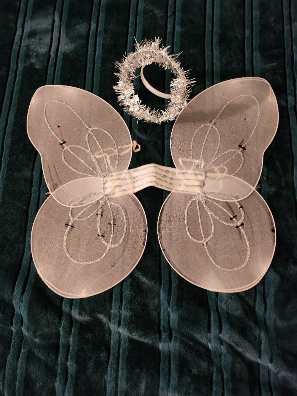 Kids' Angel Wings and Halo – White